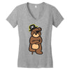 pirate bear Women's V-Neck T-Shirt