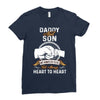 daddy and son not always eye to eye Ladies Fitted T-Shirt