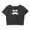 hipster glasses and moustache Crop Top