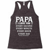 I Love you Papa Racerback Tank