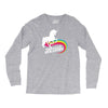 totally straight funny rainbow unicorn gay pride novelty fashion Long Sleeve Shirts