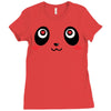 panda face Ladies Fitted T-Shirt