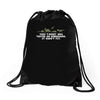 this t shirt was tested on dinosaurs Drawstring Bags