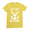 let's get blitzened 1 Ladies Fitted T-Shirt