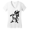 black rabbit Women's V-Neck T-Shirt