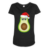 santa avocado Maternity Scoop Neck T-shirt