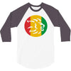 rasta lion head reggae dub step music dance 3/4 Sleeve Shirt