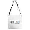 rock paper scissors hadouken Adjustable Strap Totes