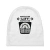 watch me lift watch me weigh weigh Baby Beanies