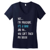 Yes...I'm Pregnant.It's a Boy! And No...You Can't Touch My Belly! Women's V-Neck T-Shirt