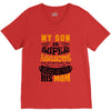 My Son Is Super Awesome His Mom V-Neck Tee