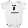 i pooped today t shirt large funny cool nerd geek humor vintage retro Baby Onesie