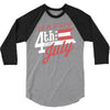 happy 4th of july 3/4 Sleeve Shirt