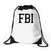 fbi humor Drawstring Bags