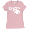 pump gym training bodybuilding workout keepfit weightlifting Ladies Fitted T-Shirt