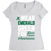i wear emerald green for liver cancer awareness Women's Triblend Scoop T-shirt