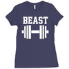 new beast dumbbell muscle Ladies Fitted T-Shirt