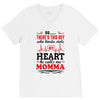 There's This Boy Who Stole My Heart He Calls Me Momma V-Neck Tee