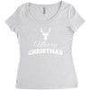 buck merry christmas Women's Triblend Scoop T-shirt
