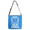 Never Underestimate Dog Rescuer Who Was Born March Adjustable Strap Totes
