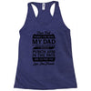 Dear Dad Thanks for Being My Dad Racerback Tank