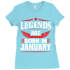 Legends Are Born In January Ladies Fitted T-Shirt