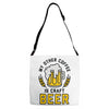 my other coffee is craft beer Adjustable Strap Totes