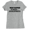 what happens in prague stays in prague Ladies Fitted T-Shirt