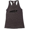 evolution of snooker or pool ape to player mens black new t shirt top Racerback Tank