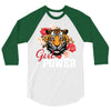 Girl Power White Write 3/4 Sleeve Shirt