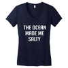 The Ocean Made Me Salty Women's V-Neck T-Shirt