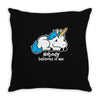 sad unicorn Throw Pillow