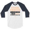 Uterine Cancer Awareness I Wear Peach For Some Special To Me 3/4 Sleeve Shirt