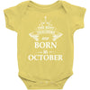 Legends Are Born In October Baby Onesie