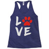 love dog paw Racerback Tank