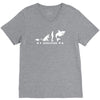 poker ~ fish to shark evolution ~ mens funny poker V-Neck Tee