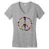 adesivo peace no worries &amp; shocker Women's V-Neck T-Shirt