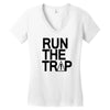 run the trap mens trap music t shirt dope swag hipster flosstradamus t Women's V-Neck T-Shirt