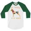 my boxer is my world 3/4 Sleeve Shirt