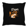 papa the fish whisperer Throw Pillow