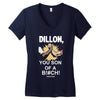 predator movie dillon licensed adult Women's V-Neck T-Shirt