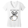 my puns are Women's V-Neck T-Shirt