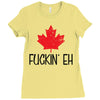 canada fuckin eh Ladies Fitted T-Shirt