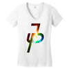 jake paul colorful galaxy Women's V-Neck T-Shirt