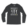 money over bitches graphic Long Sleeve Shirts