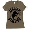 Rock Balboa italian stallion Ladies Fitted T-Shirt