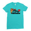 pizza is my valentine Ladies Fitted T-Shirt