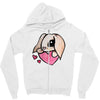 cute lop eared rabbit Zipper Hoodie