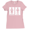 restroom sign sticker vinyl decal Ladies Fitted T-Shirt