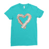 bacon heart Ladies Fitted T-Shirt